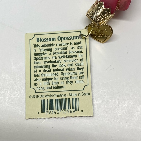 Old World Christmas Blossom Opossum Glass Blown Christmas Tree Ornament Fun - Picture 10 of 14